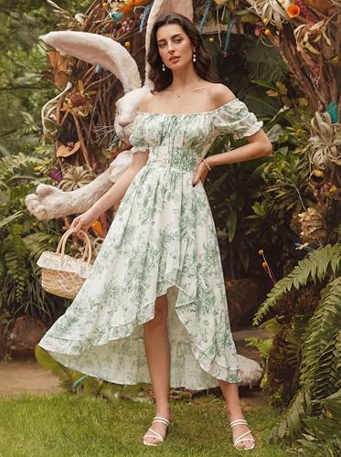 Image of Scarlet Darkness Corset Dresses for Women Summer 2026 Floral Wedding Guest Chiffon Sundress