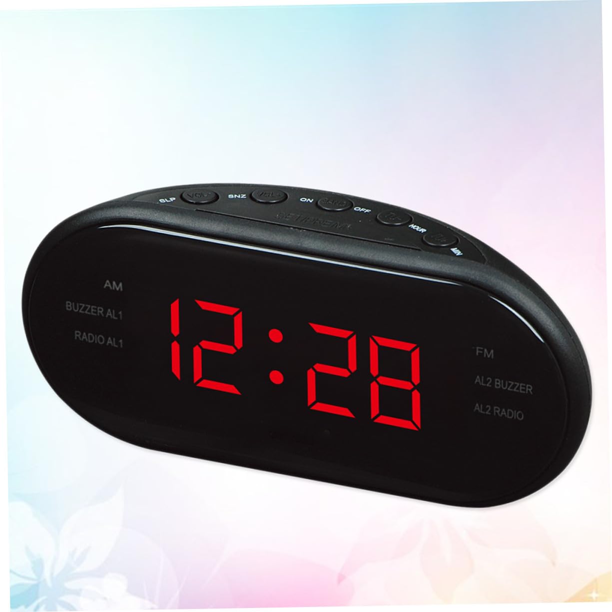Reloj Despertador Digital con Radio Am FM Dual y Función Snooze Proyector de para Mesita de Noche