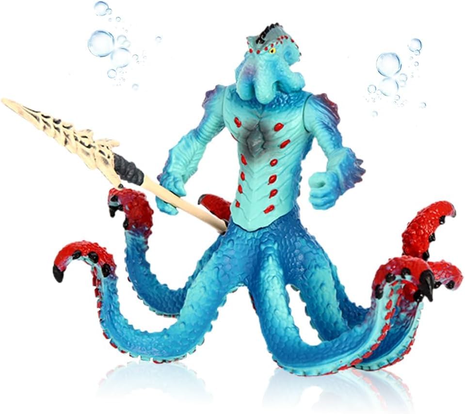 CHENGLI Ice Octopus Figure - Realistic Mythical Fantasy Monster Action Figure - Ice Monster with Weapon - Gift for Boys & Girls