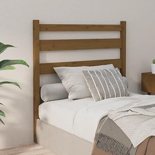 Lauuoeriau Cabecero de cama para hogar y jardín, color marrón, 81 x 4 x 100 cm, madera maciza de pino
