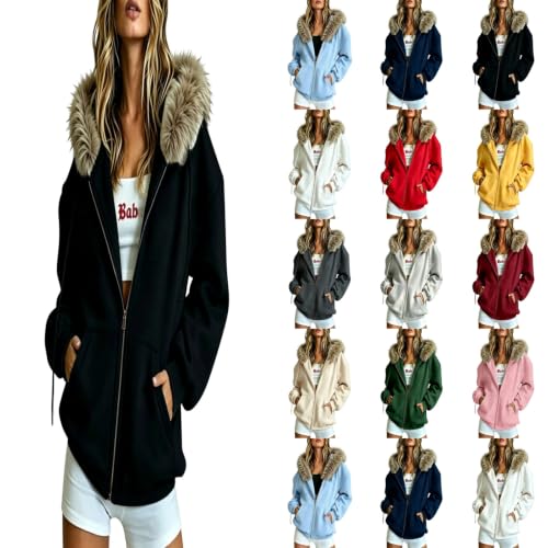 Women's Fleece Hoodie Women Zippered Pockets Full Zip Fall Sweatshirts 2026 - image 1