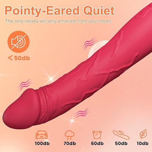 Miniatura 7 de Vibrador de punto G con consolador - Juguetes sexuales para mujer adultos impermeables con 10 potentes vibraciones, consoladores de silicona