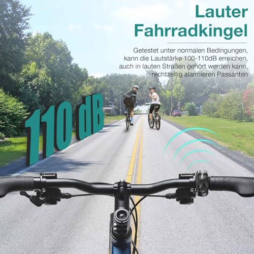 toptrek Fahrradklingel Mountainbike, Innovative Aluminiumlegierung Klingel Fahrrad, 2024 Aufrüstung 110dB Fahrrad Klingel Laut… – Ansicht 2