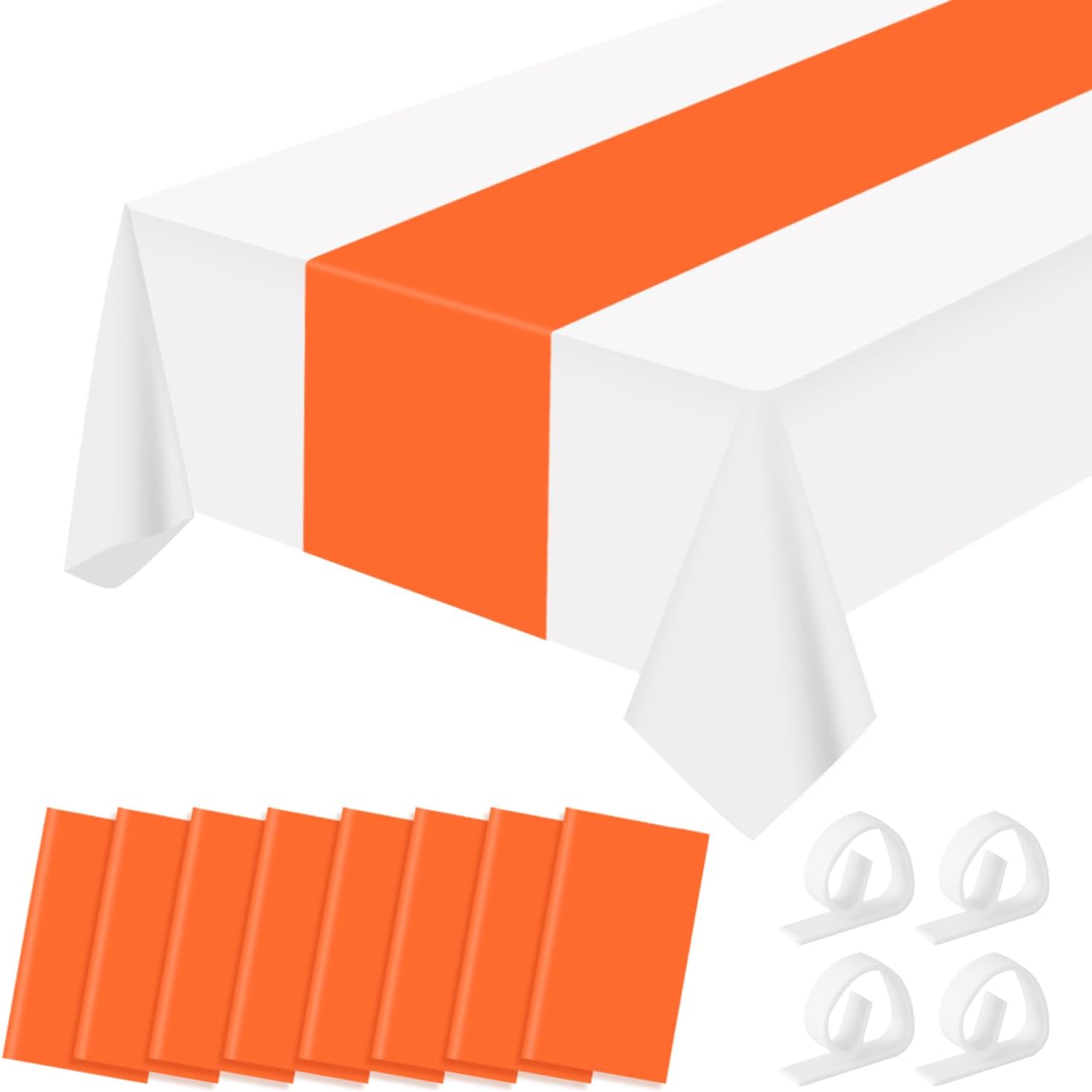 Camino de mesa de plástico desechable de alta calidad de 14 x 108 pulgadas, para boda, cena, cumpleaños, banquete, Halloween, decoración de fiesta