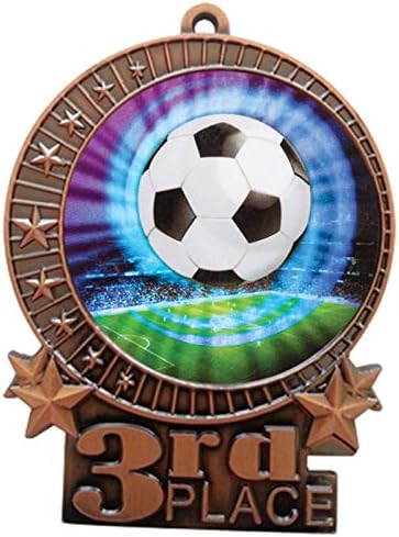 Express Medals Various Styles Large 3 inch 1 to 50 Packs Gold Silver Bronze Color Soccer Medals Trophy Award Medal Trophies Gift Prize Tournament Champion Team 1st Place XMD-MY446