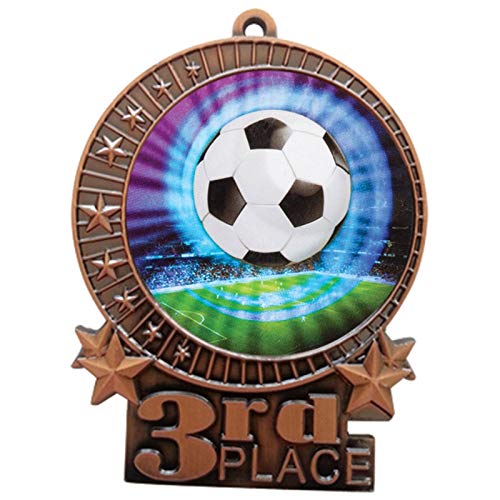 Express Medals 3 inch Soccer 3rd Place Bronze Medal with Neck Ribbon Award XMDMY4 (1)
