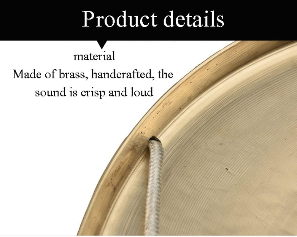 Brass gong gong Small Large gong 30cm Hand gong cymbal Brass gong Church Opera Percussion Instrument with Round Playing hammermini gong(36cm)