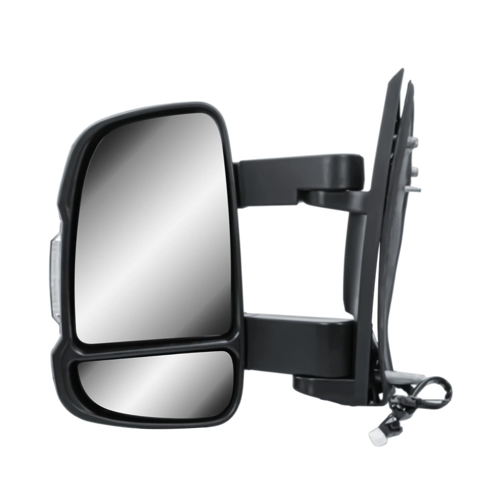 Espejo retrovisor izquierdo de brazo largo eléctrico y calefactable con intermitente para Fiat Ducato Citroën Jumper Peugeot Boxer 2006-Onward Opel Movano 2022-Onward