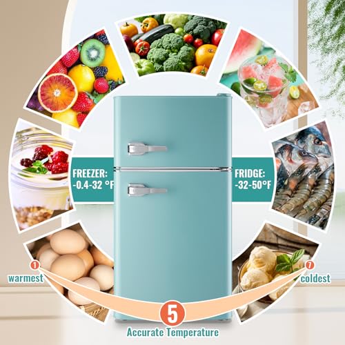 Wanai Retro Mini Fridge 3.5 Cu.ft thumbnail 4