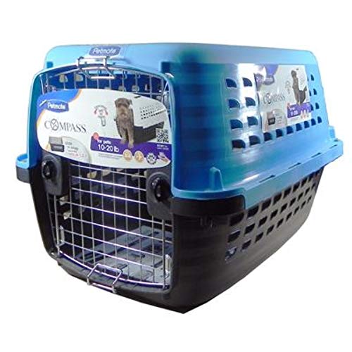 Petmate 290287 Compass Fashion Pets Kennel With Chrome Door, Island Blue/Black #TOP4