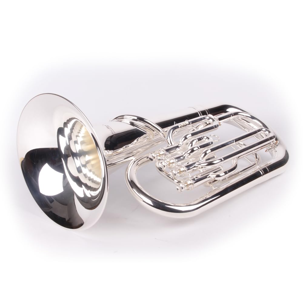 Euphonium versilbert, Bb Stimmung 4 Monel Ventile Koffer