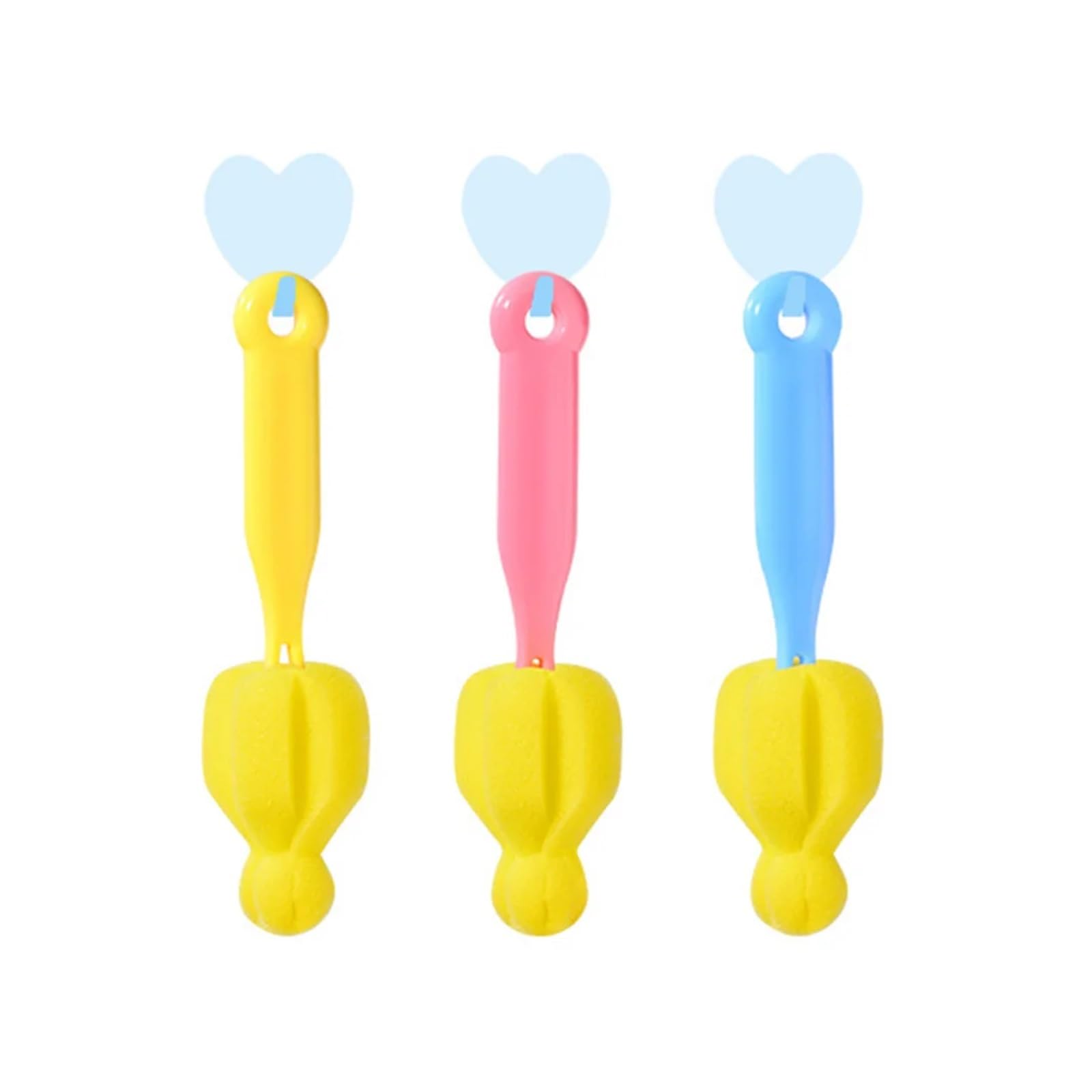 Zestaw szczotek do butelek, Zestaw szczotek do butelek dla niemowląt z gąbką Multicolor 12szt