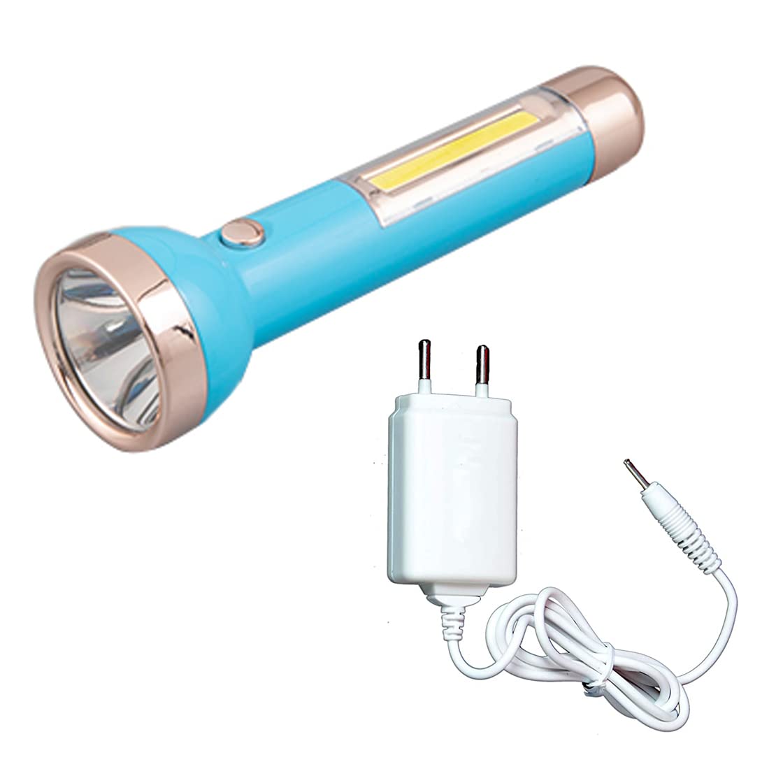 Professional Blue JY1703 Two in One LED Torch/Flashlight with Micro Halogeno Technology (B09XVL7DT3) Amazon Price History, Amazon Price Tracker
