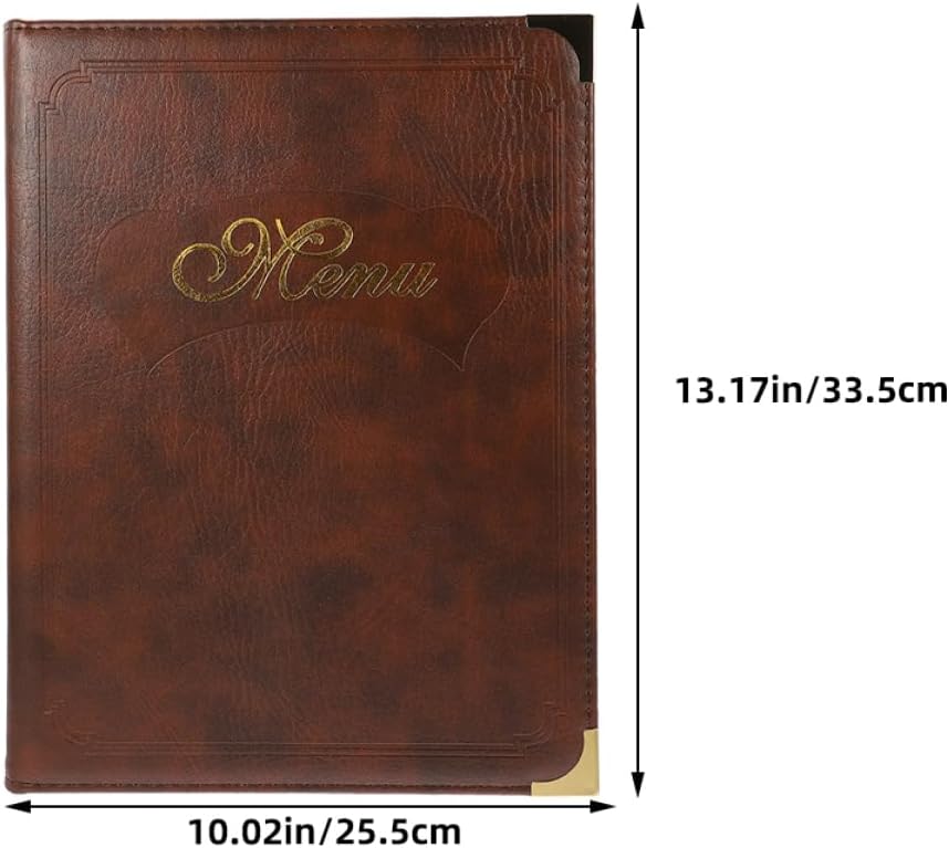 VOSAREA 2pcs Ordering Menu Book Pu Material Menu Cover for Restaurant Hotel Home Bar Multipurpose