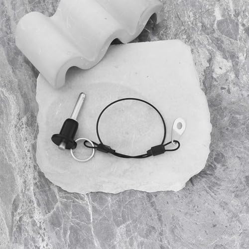 Briny River 2 Stück 6 X 20 Mm Schnellverschlussstift aus Edelstahl mit Griffband Geeignet für Bootsdeckscharniermarkise