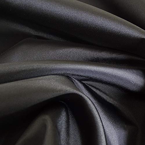 Image of Fabric Black Shower Curtain Liner, Washable Light Weight Cloth Shower Curtains Bathroom with Bottom Weight, Water Repellent, 72x72 inch
