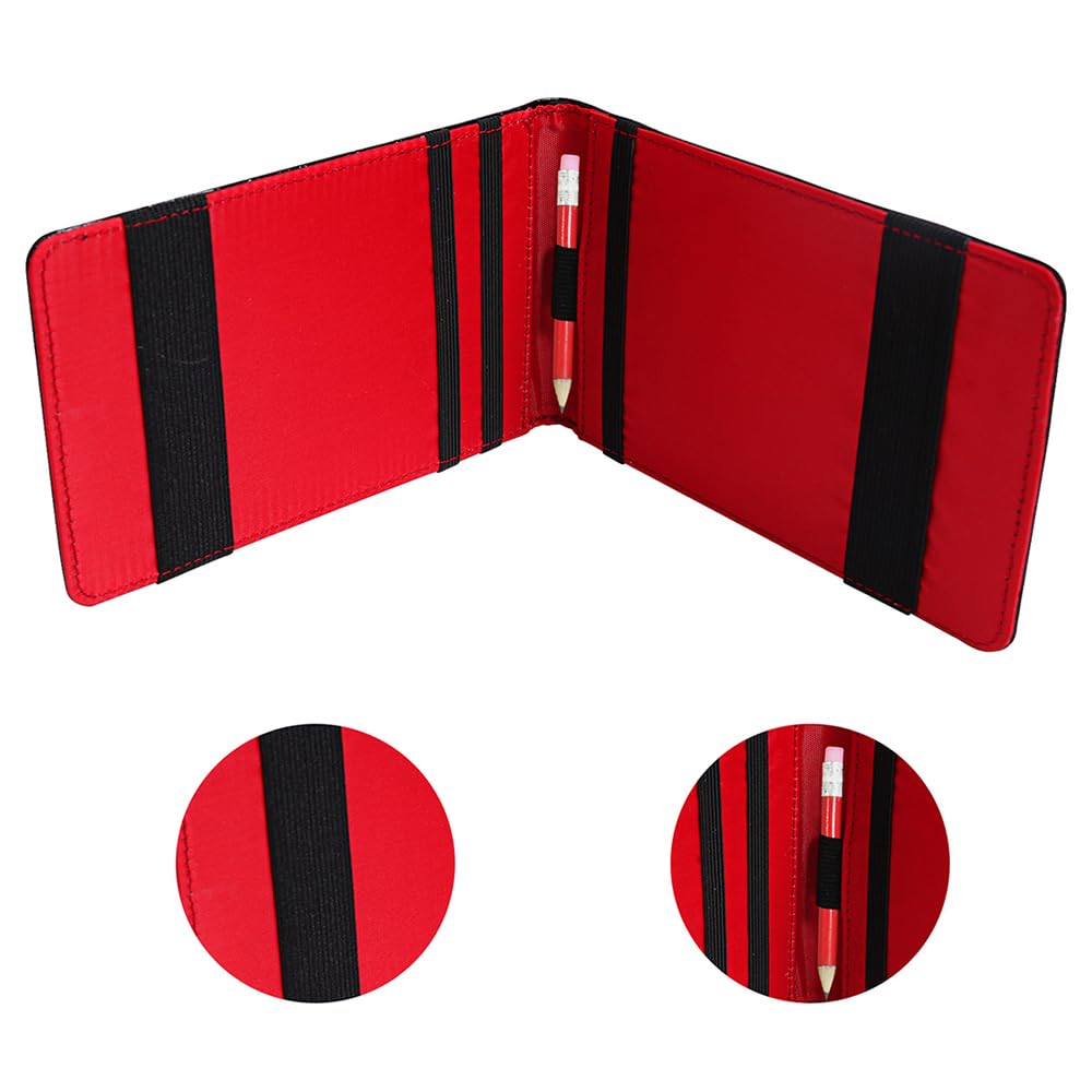 DONGKER Porta Carte da Golf Custodia Segnapunti in Pelle PU con Matita