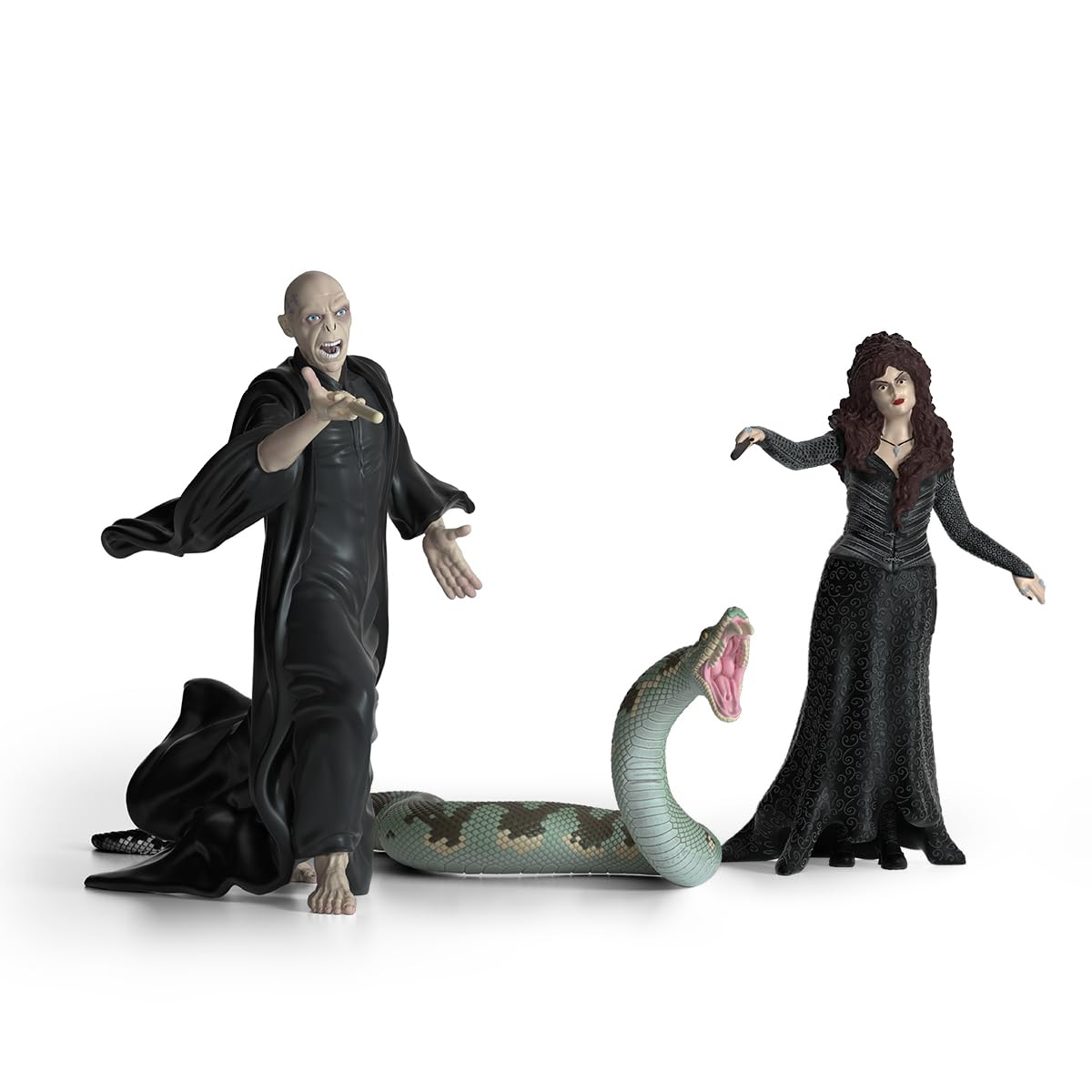 SCHLEICH Harry Potter - 3PC Voldemort, Bellatrix Lestrange and Nagini Figurines - Harry Potter Set - Wizarding World Collectible Figures for Kids and Adults - Ages 6+ | 42684