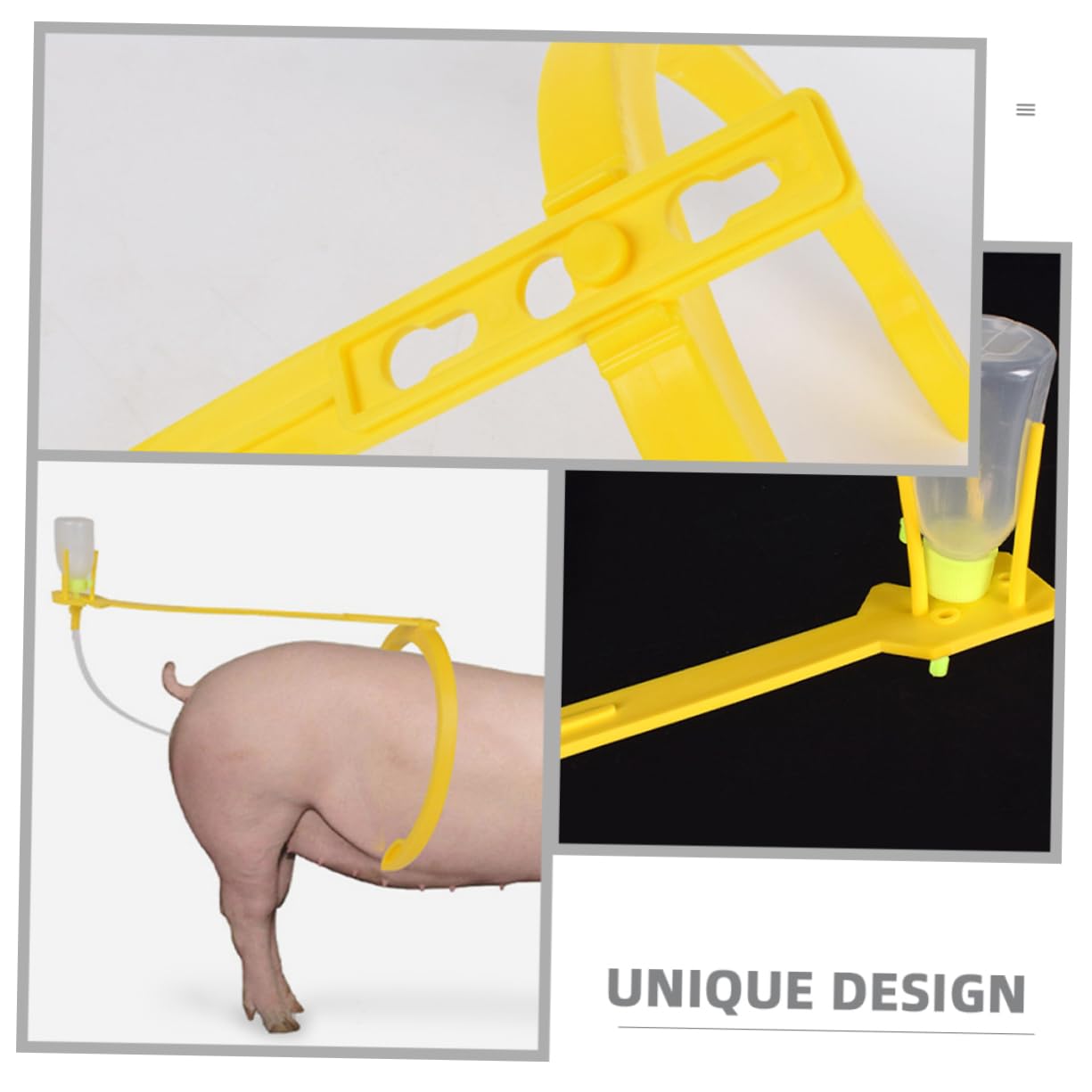 PartyKindom Morsetto Artificiale 2 Pezzi in Acciaio Inossidabile e Plastica Buona Elasticità e Design Unico per Suini per Allevamenti Suini