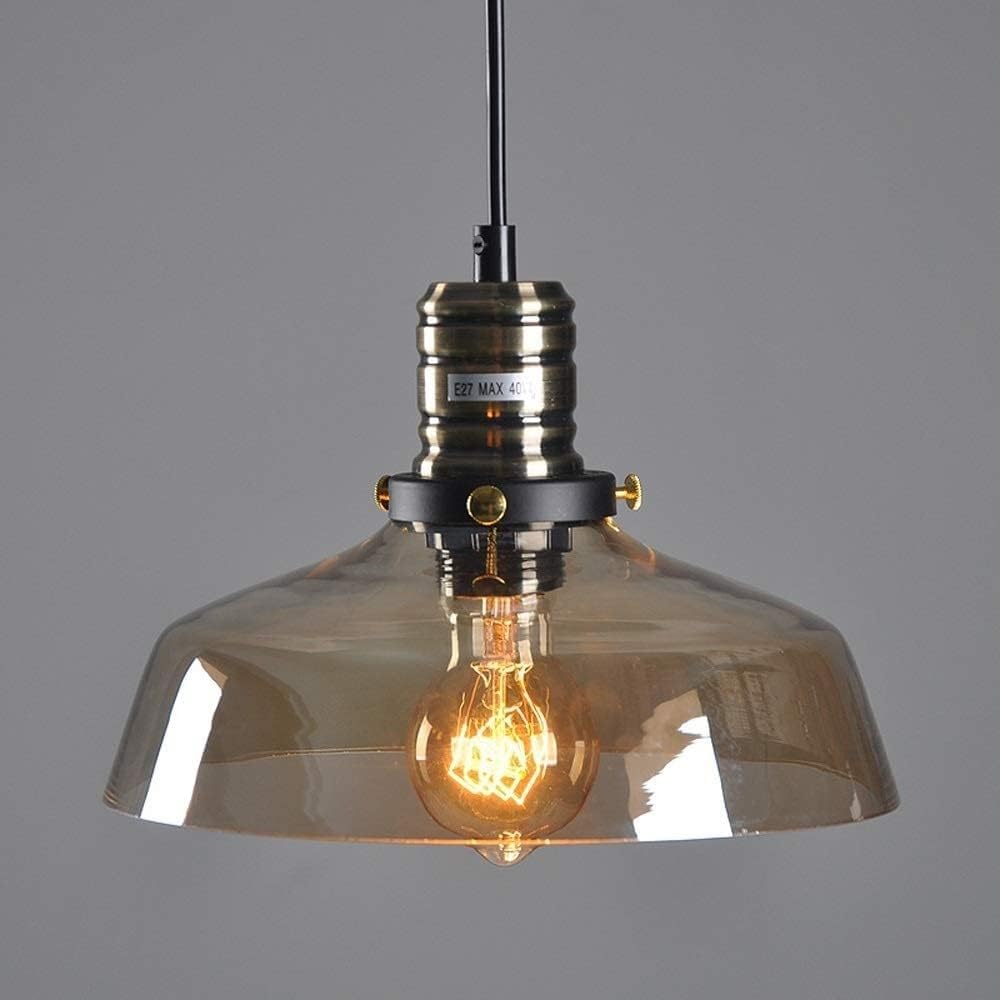 KXEcoLife Pendant Lamp Modern LED Vintage Iron Chandelier Glass Lampshade Metal Light Holder Ceiling Lighting Fixture Bar Club Decoration Lights