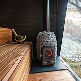 HUUM Hive Wood 17 kW Sauna Stove, 286 pounds of Rounded Olivine Stones Included (for saunas Between 280-565 cu ft.)