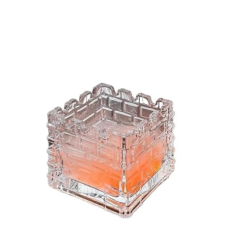 GFHTRELY Ashtray City Wall Shaped Glass Ashtray, Unique Creative Ornament For Home Living Room Smoke Tray(C)