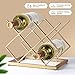 Drincarier Countertop Wine Rack - 5 Bottle Freestanding Modern Gold Metal Small Wine Rack - Tabletop Wine Holder Stand for Cabinet, Pantry, Wine Bottle Storage…