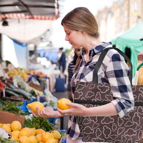 Faltbarer Einkaufstrolley, 2 in 1 Einkaufstasche mit Rollen Faltbar, Leicht Faltbarer Einkaufstasche für Einkaufswagen, Multifunktionaler Einkaufstrolley Klein Faltbar, Collapsible Shopping Trolley – Bild 8