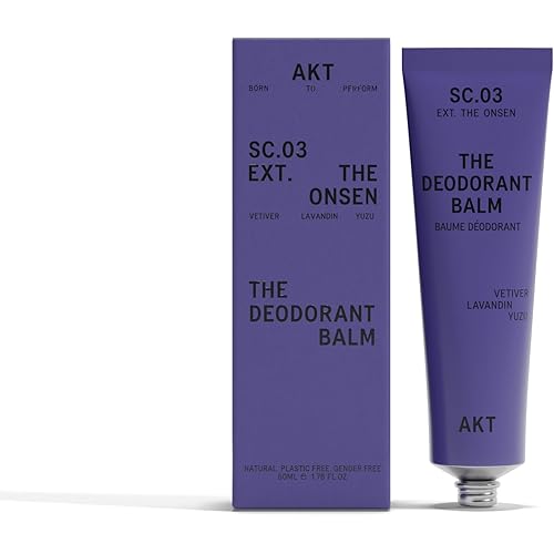 AKT Deodorant Balm 1.7 Fl Oz, Natural Deodorant for Men and Women, Award-Winning, Multi-use, Cream Deo Without Aluminum, Sc.03 The Onsen, Plastic Free, All Genders