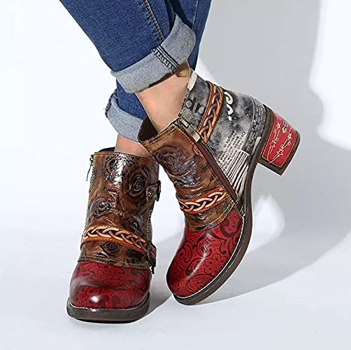 Botines de moda para mujer con punta redonda que evitan el cansancio al caminar 3