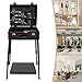 Erhdexzhg Beauty Salon Barber Case with Support Legs, Hair Stylist Tool Kits, Professional Barber Travel Carry Case, Mobile Barber Station Tool Box Supplies Organizer, Adjustable Height 18.11-31.5in