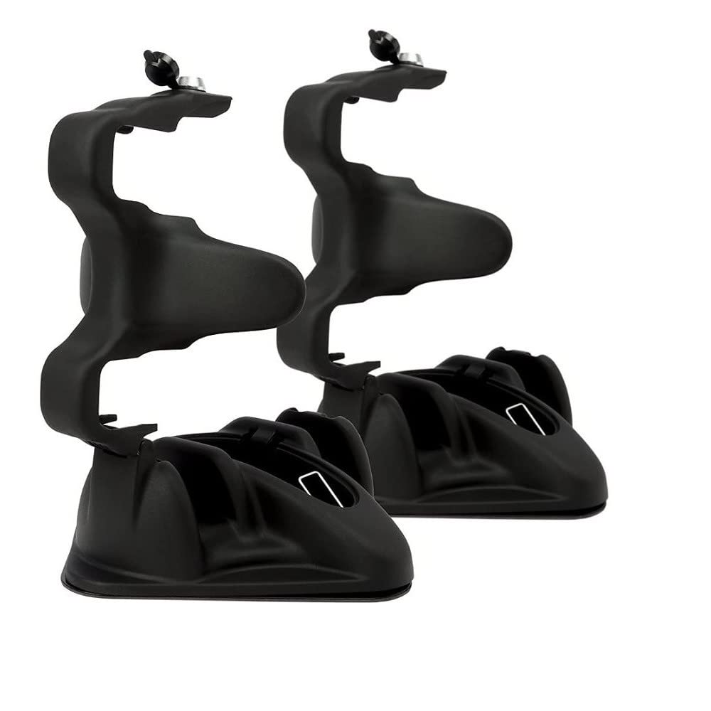 Lot de 2 paires de skis homologués aimantés pour jantes de voiture - Noir