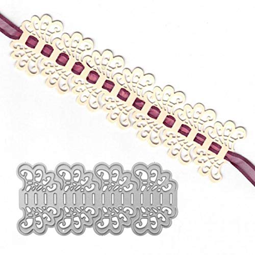 Maxbei School Supply Lace Flower Edge Border Metal Cutting Dies Stencils for DIY Scrapbooking Decorative Crafts Embossing Paper Cards