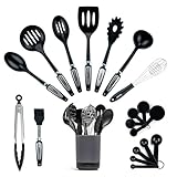 SMIRLY Smirly Silicone Kitchen Utensils Set with Holder: Silicone Cooking Utensils Set for Nonstick Cookware, Kitchen Tools Set, Silicone Utensils for Cooking Set (20 Piece Set)