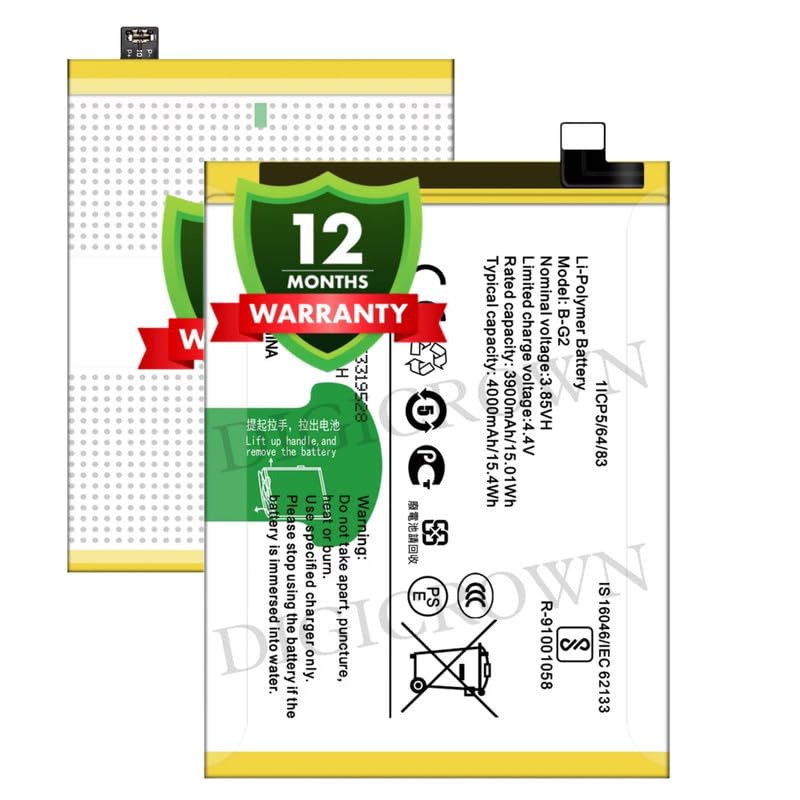 Image of Original B-G2 Battery Compatible for Vivo V15 (Vivo 1819) - (4000mAh) - 1 Year Warranty DF7