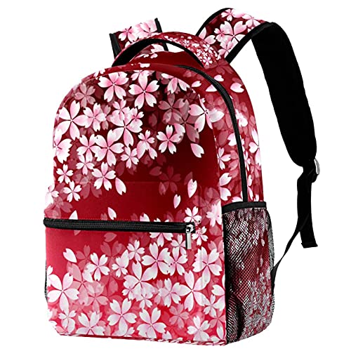 Sac à dos scolaire fleurs de cerisier léger pour soulager le dos des enfants