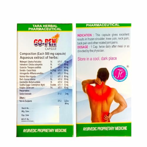 Image of Ayurvedic Paralitol Oil and Go-Pen Capsule | Pain Relief | 200ml & 30caps | Combo Pack
