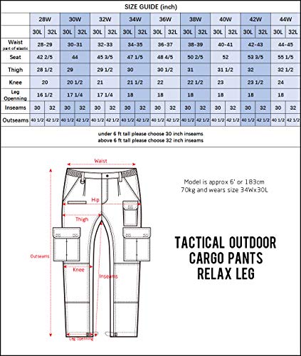 image for ITALYMORN Men's Tactical Cargo Pants Lightweight Survivor Outdoor Pant