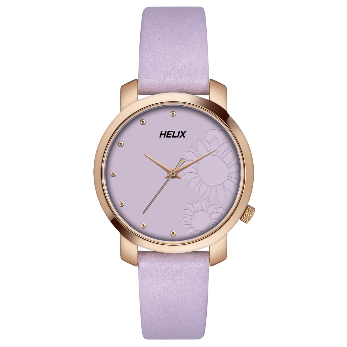 Helix By Timex Lavender Round Analog Watches for Women | Quartz Movement Leather Strap Ladies Watches | Upto 30 m Water Resistance with Buckle Closure | Gift for Women TW032HL44 (B0D7622M23) Amazon Price History, Amazon Price Tracker