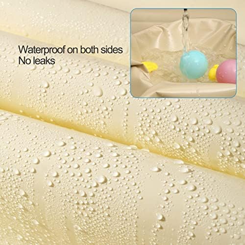 3x6m Tarpaulin Heavy Duty 500g/㎡ Waterproof Tarp Large Ground Camping Sheet with Eyelets for Outdoor Furniture Caravan Car Cover, Beige (Size : 1x2m)