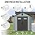 SHPAI 8X12FT Outdoor Resin Storage Shed, Waterproof Plastic Garden Shed with Lockable Door, Windows & Vents, Outside Tool Storage Shed for Patio Furniture, Lawn Mower, Bike