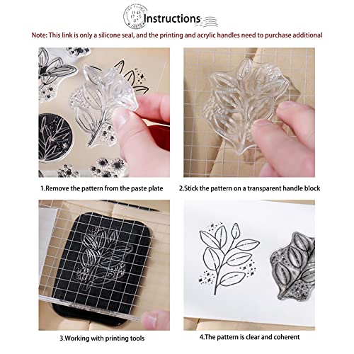 Muulaii 6 Sheets Clear Stamp Silicone Stamp Cards With Fire Works Handwritten Texts Postmarks Vintage Lists And Numbers Pattern For Thanksgiving Christmas Card Making And Diy Scrapbooking Journaling #TOP3