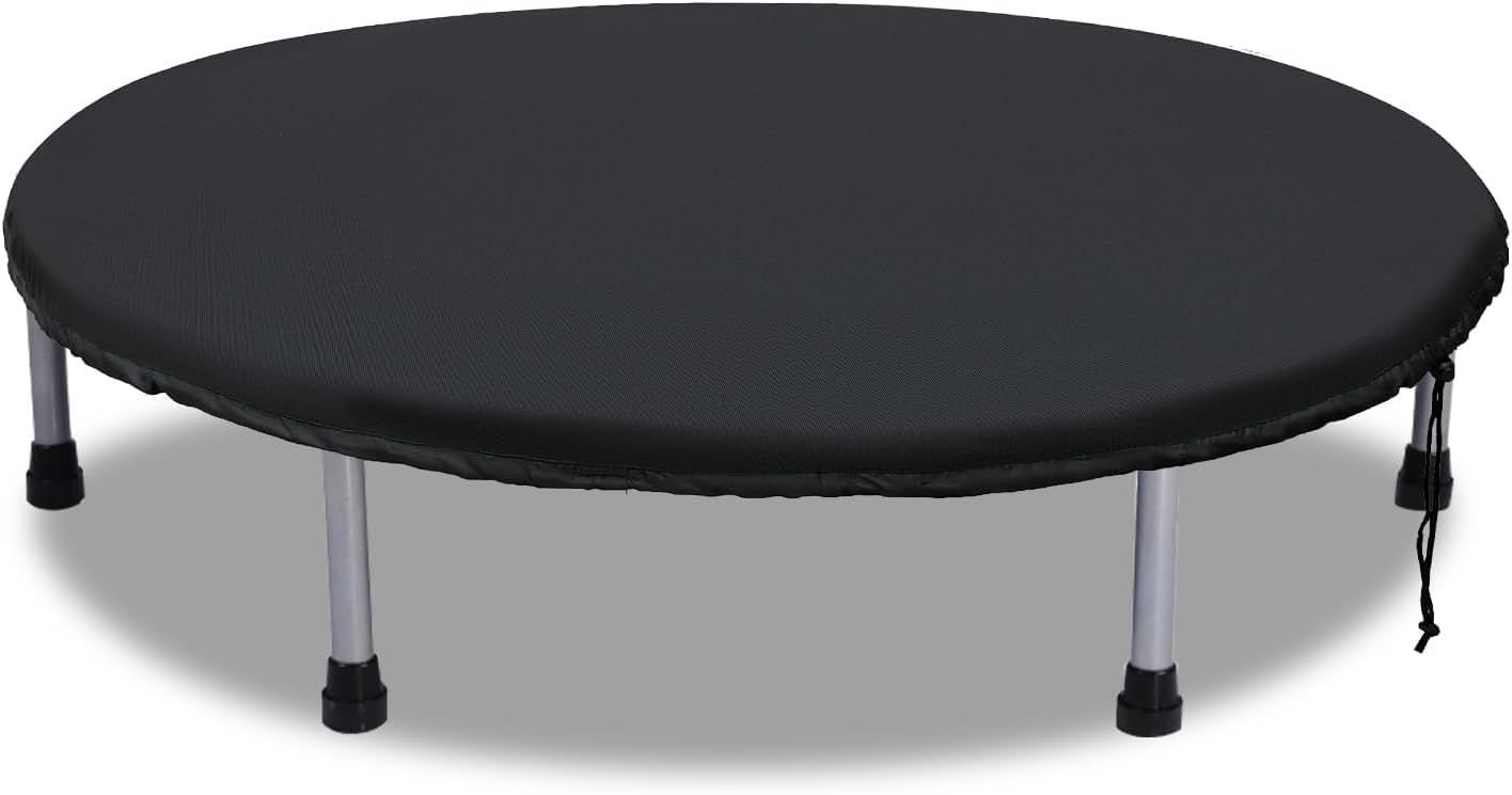Mini Trampoline Cover,40 In Rain Waterproof Fitness Protective Round Acessories Covers,Dustpoof Jumping Bed Replacement Sunproof Shade,for Adults/Toddler,Indoor/Outdoor,Not Spring Mat (Black)