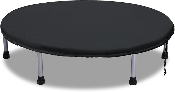 Mini Trampoline Cover,40 In Rain Waterproof Fitness Protective Round Acessories Covers,Dustpoof Jumping Bed Replacement Sunproof Shade,for Adults/Toddler,Indoor/Outdoor,Not Spring Mat Black