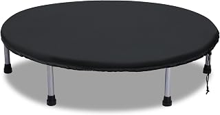 Mini Trampoline Cover,40 In Rain Waterproof Fitness Protective Round Acessories Covers,Dustpoof Jumping Bed Replacement Sunproof Shade,for Adults/Toddler,Indoor/Outdoor,Not Spring Mat (Black)