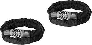Toddmomy 2pcs Bike Chain Locks resettable Combination Chain Lock Anti- Lock keyless Password Lock for Bike Traveler Electric car
