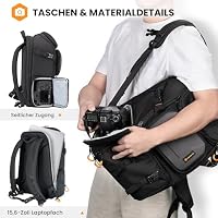 TARION Kamerarucksack Wasserdicht Fotorucksack Kamera Rucksack für DSLR PBL – Ansicht 3
