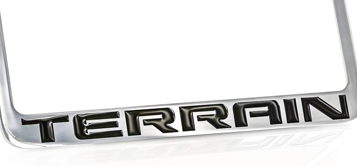 GMC Terrain Chrome Plated Metal License Plate Frame Holder