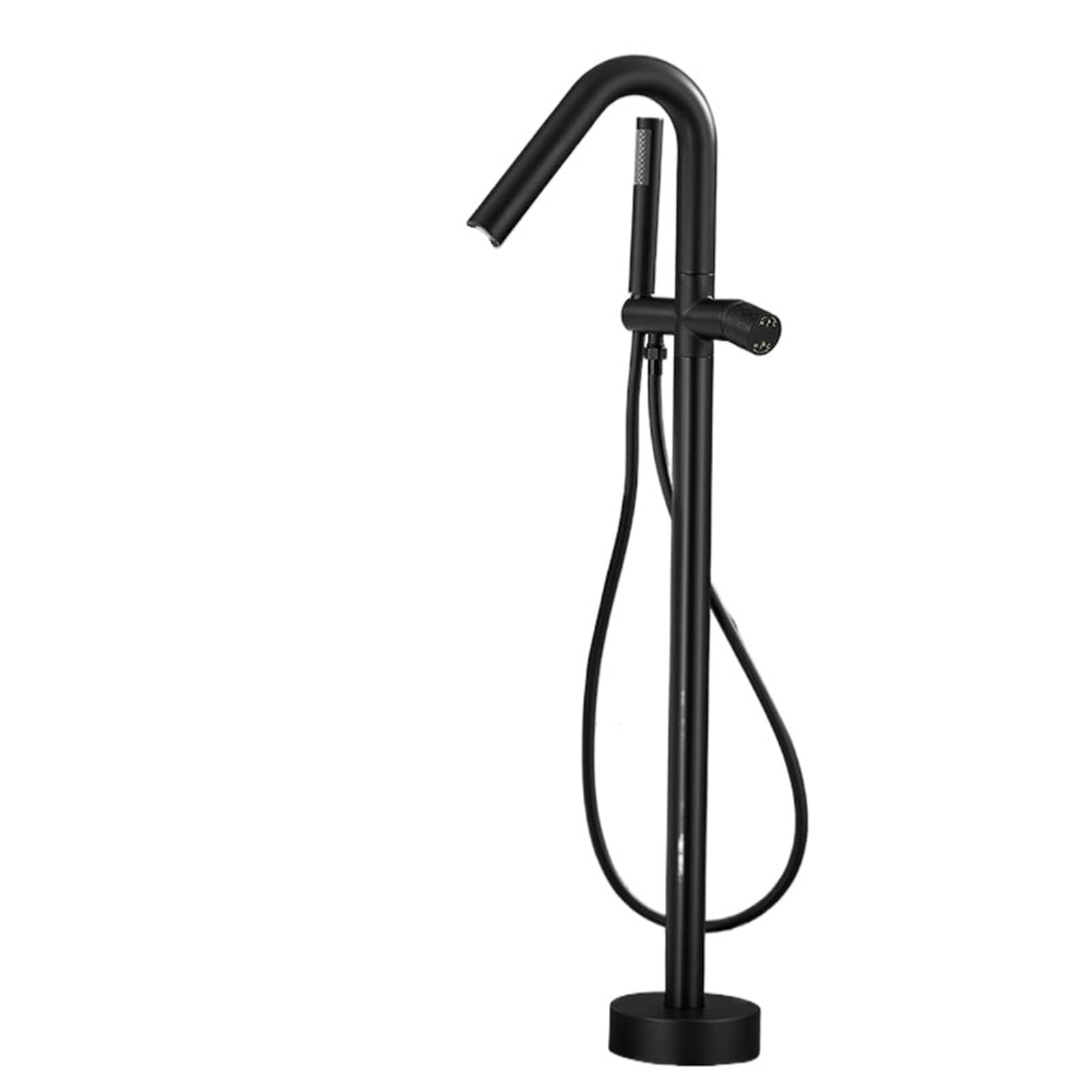 Floor Mounted Tub Filler Faucets Freestanding Bathtub Faucet Bath Stand Alone Shower with Handheld Sprayer