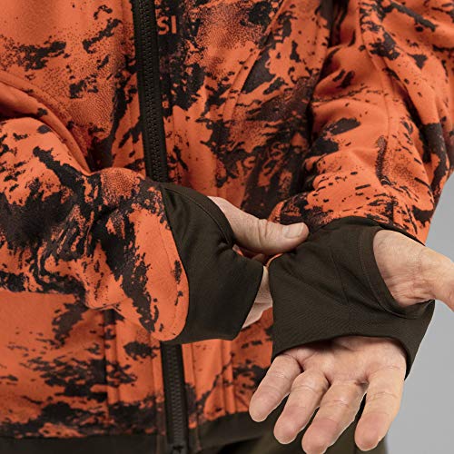 Foto von Härkila Wildboar Pro Wendbare Fleecejacke Herren Orange - Winddichte Drückjagdjacke mit GORE-TEX INFINIUM(TM) WINDSTOPPER® - Jagdjacke für die Drückjagd wendbar, Größe:XXL